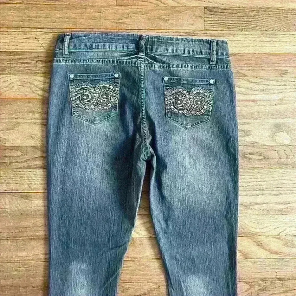 C-Jes Women's skinny jeans size 17 mid-rise stretch denim - Picture 4 of 9